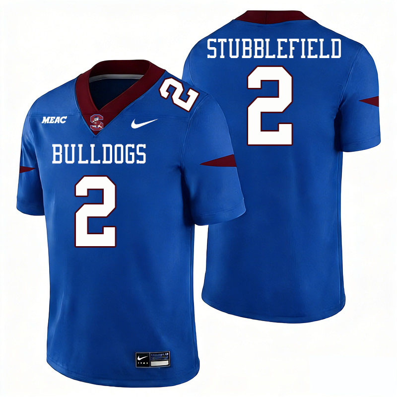 South Carolina State Bulldogs #2 Ryan Stubblefield College Football Jerseys,Uniforms Stitched-Blue